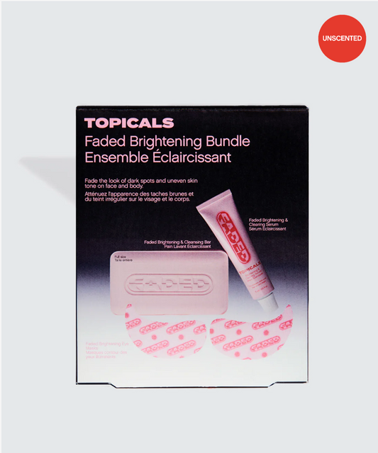 Faded Starter Kit For Discoloration + Uneven Skintone 1.75 fl oz (1 bar) | 15 ml (serum) | 1 pair (eye mask)