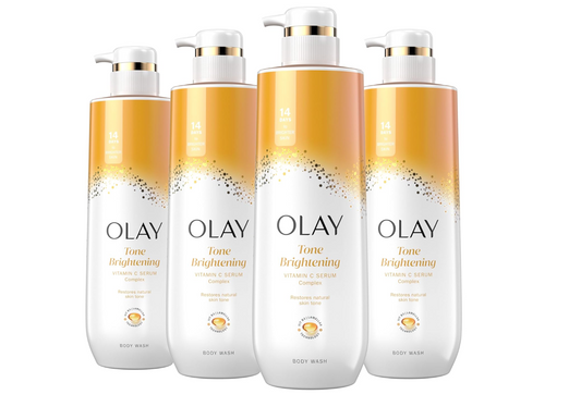 Olay Body Wash for Women, Tone Brightening Exfoliation, Vitamin C Serum  20 fl oz