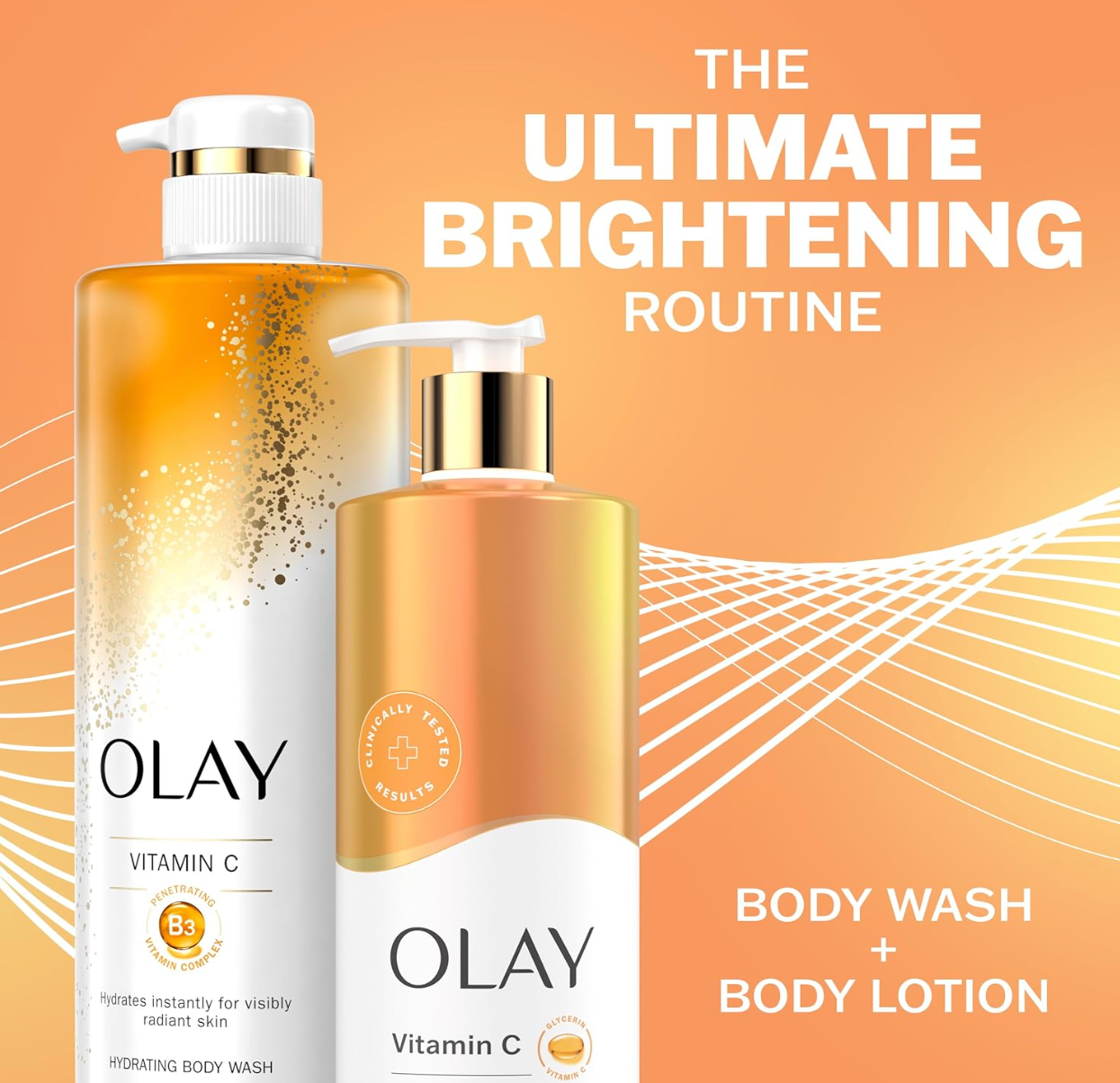 Olay Brightening Body lotion with Vitamin C Serum, 17 oz