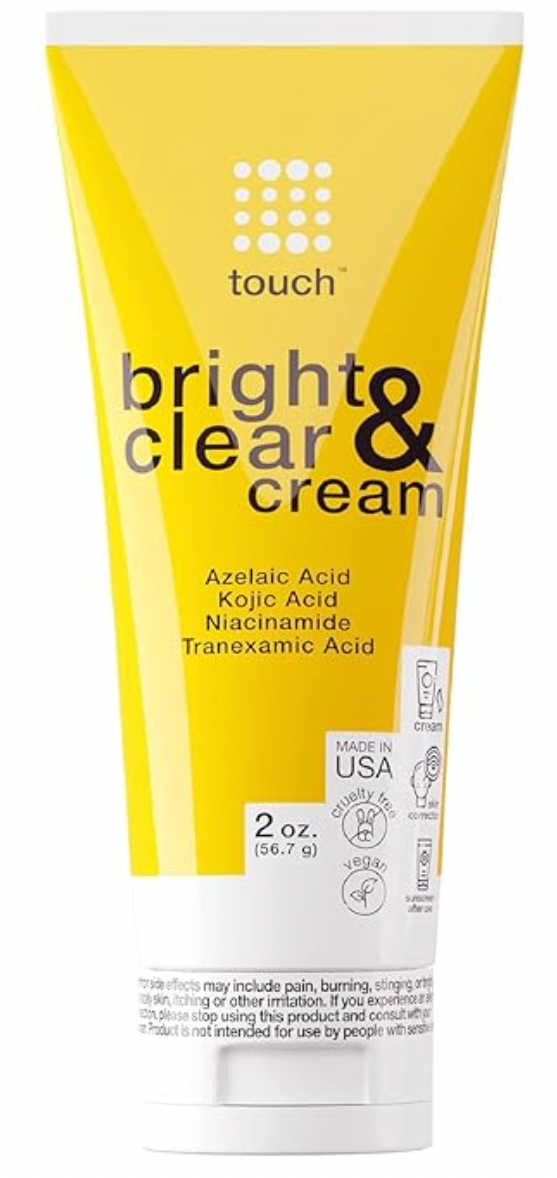 TOUCH Radiance Cream with Niacinamide, Kojic Acid, Tranexamic Acid & Azelaic Acid – Brightening Face Cream for Uneven Skin Tone – 2 oz