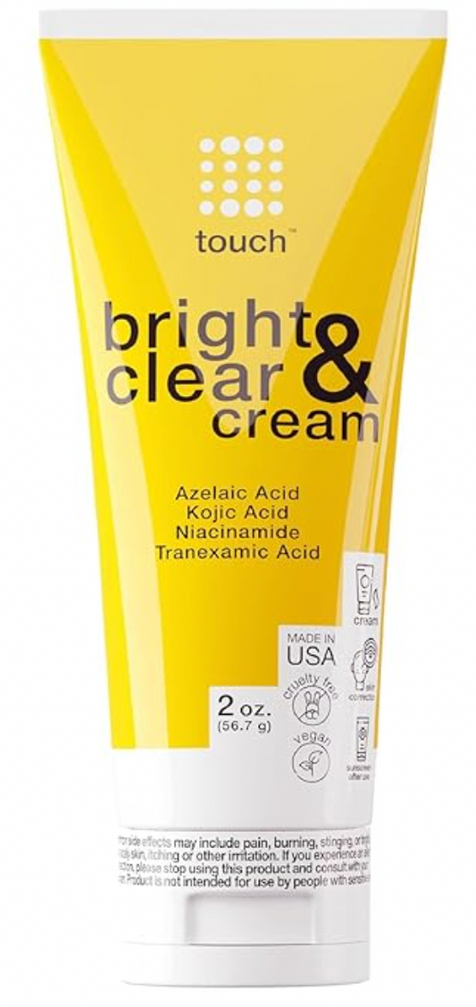 TOUCH Radiance Cream with Niacinamide, Kojic Acid, Tranexamic Acid & Azelaic Acid – Brightening Face Cream for Uneven Skin Tone – 2 oz