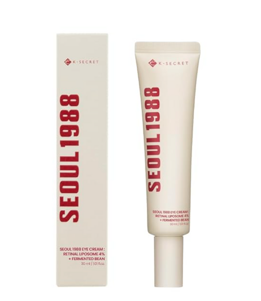 KSECRET SEOUL 1988 Eye Cream : Retinal Liposome 4% + Fermented Bean, wrinkle care, anti-aging, skin elasticity, pigmentation, retinol, 30ml/1.01 fl.oz.